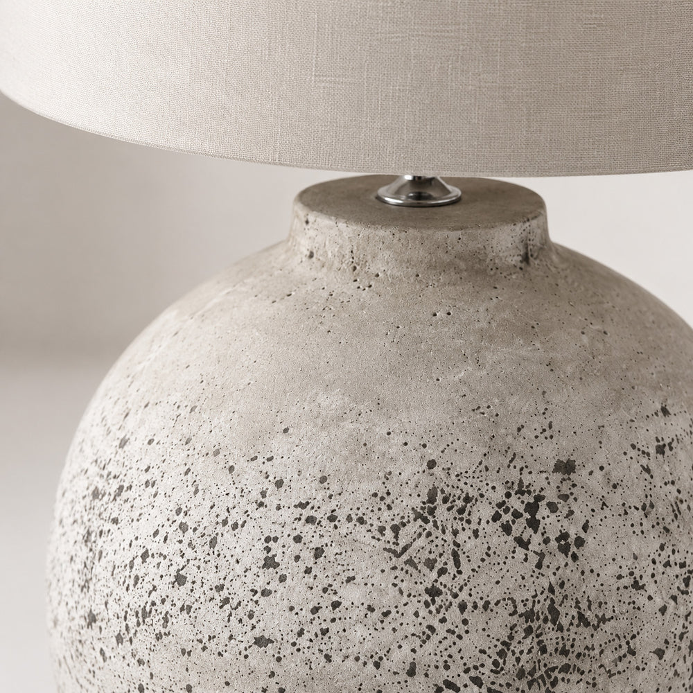 Flecked Stone detail on Tiber Stone Table Lamp — Flecked Stone, Large