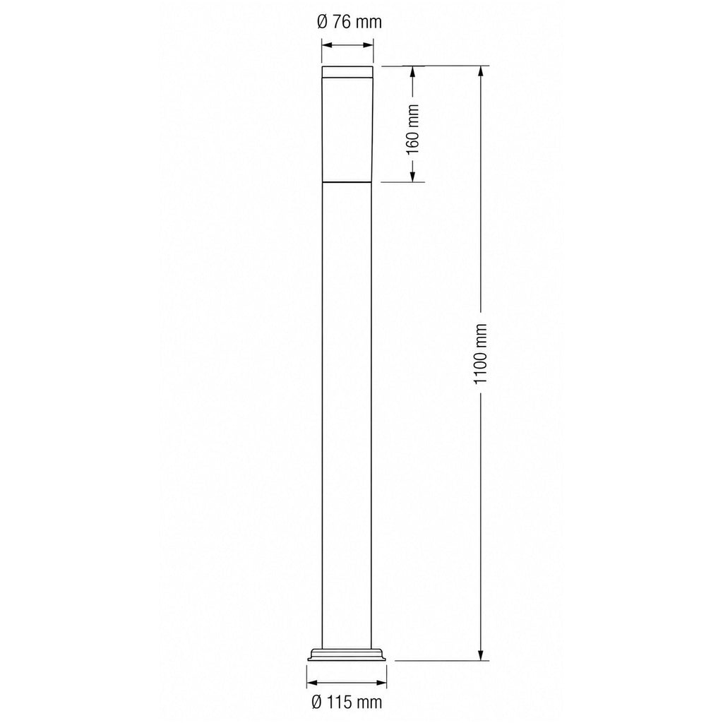 Tokyo Outdoor Path Light — White, 110cm