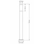 Tokyo Outdoor Path Light — White, 110cm