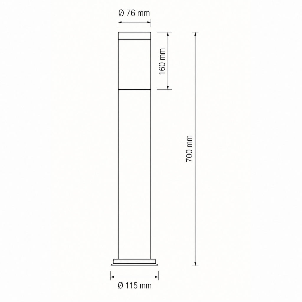 Tokyo Outdoor Path Light — White, 70cm