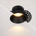 Kanto Mini trimless plaster-in downlight in matt black with warm white glow