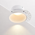Kanto fixed trimless plaster-in downlight in matt white glowing warm white
