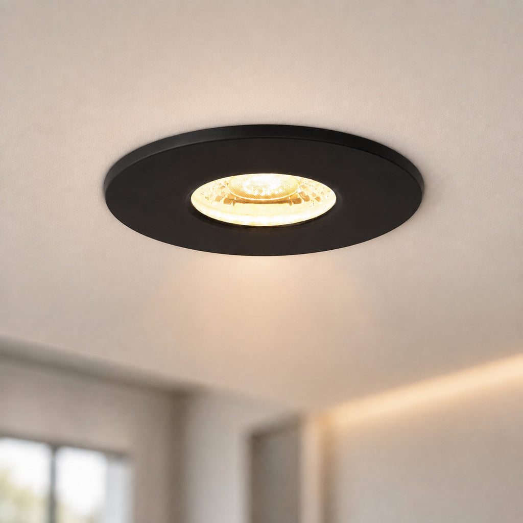 Valtari Slim Fire Rated Downlight — Matt Black