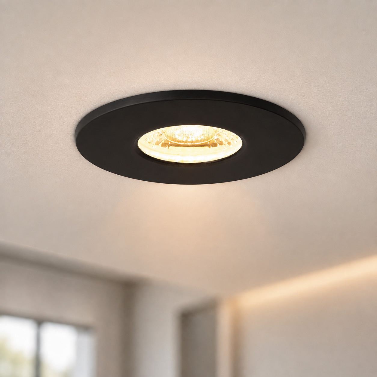 Valtari Slim Fire Rated Downlight — Matt Black