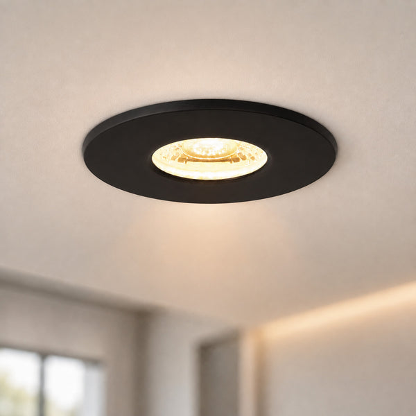 Valtari Slim Fire Rated Downlight — Matt Black
