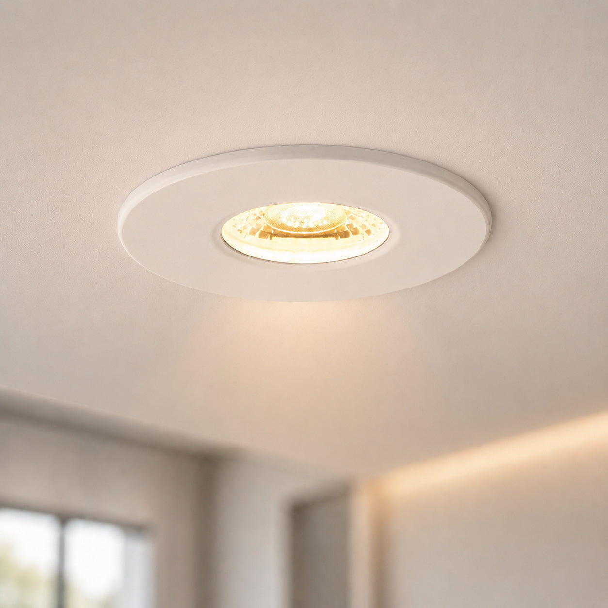 Valtari Slim Fire Rated Downlight — Matt White