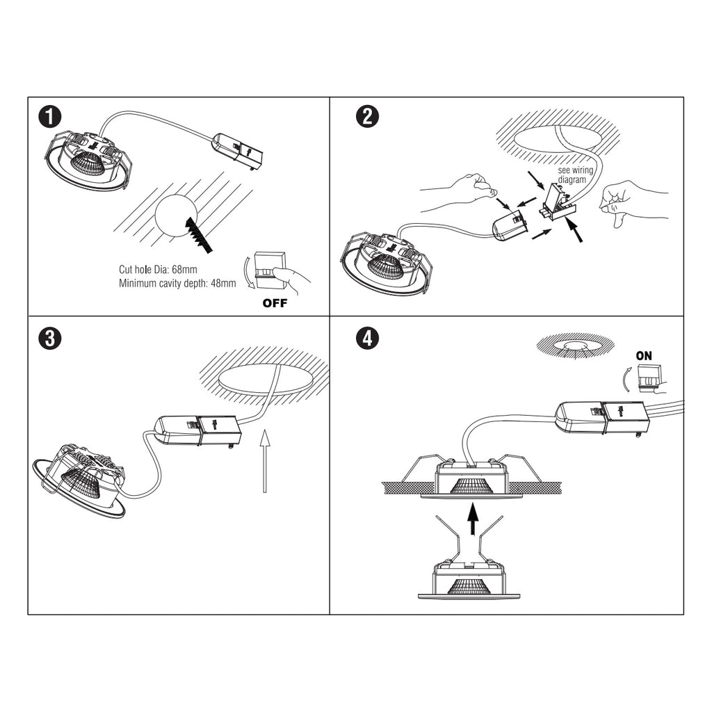 Valtari Slim Fire Rated Downlight — Matt Black