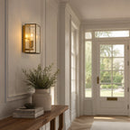 Varel Box Lantern Wall Light — Aged Brass