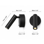 Vega Rotatable 320°  LED Reading Wall Light — Aluminum, Black