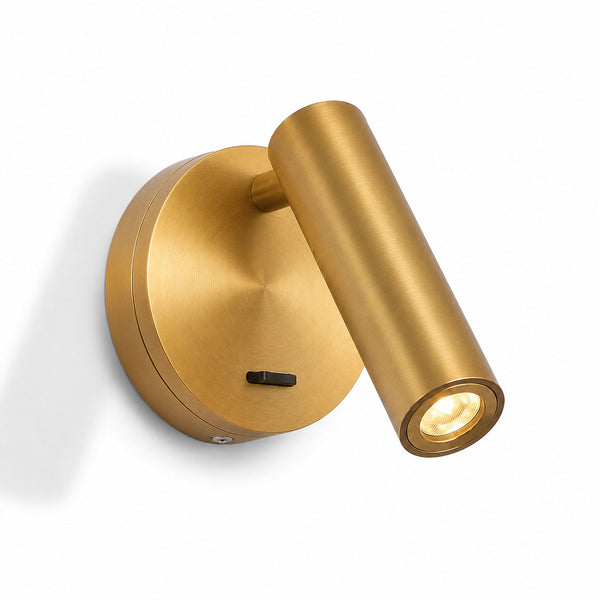 Vega Rotatable 320°  LED Reading Wall Light — Aluminum, Brass