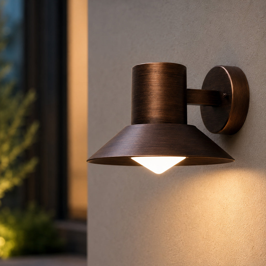 How Venice Outdoor Wall Light — Antique Copper Look, IP44 lights a room