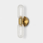 Verona Up Down Wall Sconce — Glass, Antique Brass