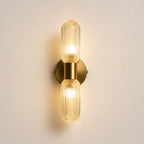 Verona Up Down Wall Sconce — Glass, Antique Brass