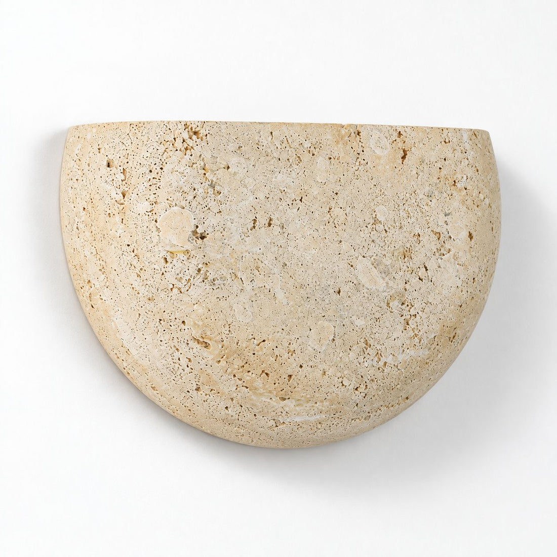 Wara Travertine Wall Light — Semi-Circular, Beige