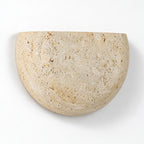 Wara Travertine Wall Light — Semi-Circular, Beige