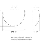 Wara Travertine Wall Light — Semi-Circular, Beige