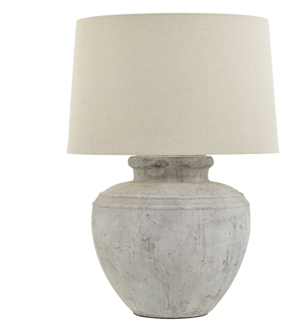 Darcy Chorus table lamp in antique white finish with textured surface detail