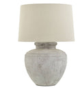 Darcy Chorus table lamp in antique white finish with textured surface detail