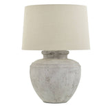 Darcy Chorus table lamp in antique white finish with textured surface detail