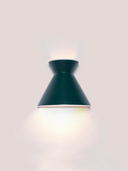 Kiro Ceramic Wall Light — Midnight Green, Small