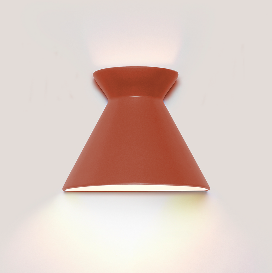 Kiro Ceramic Wall Light — Burnt Orange, Small