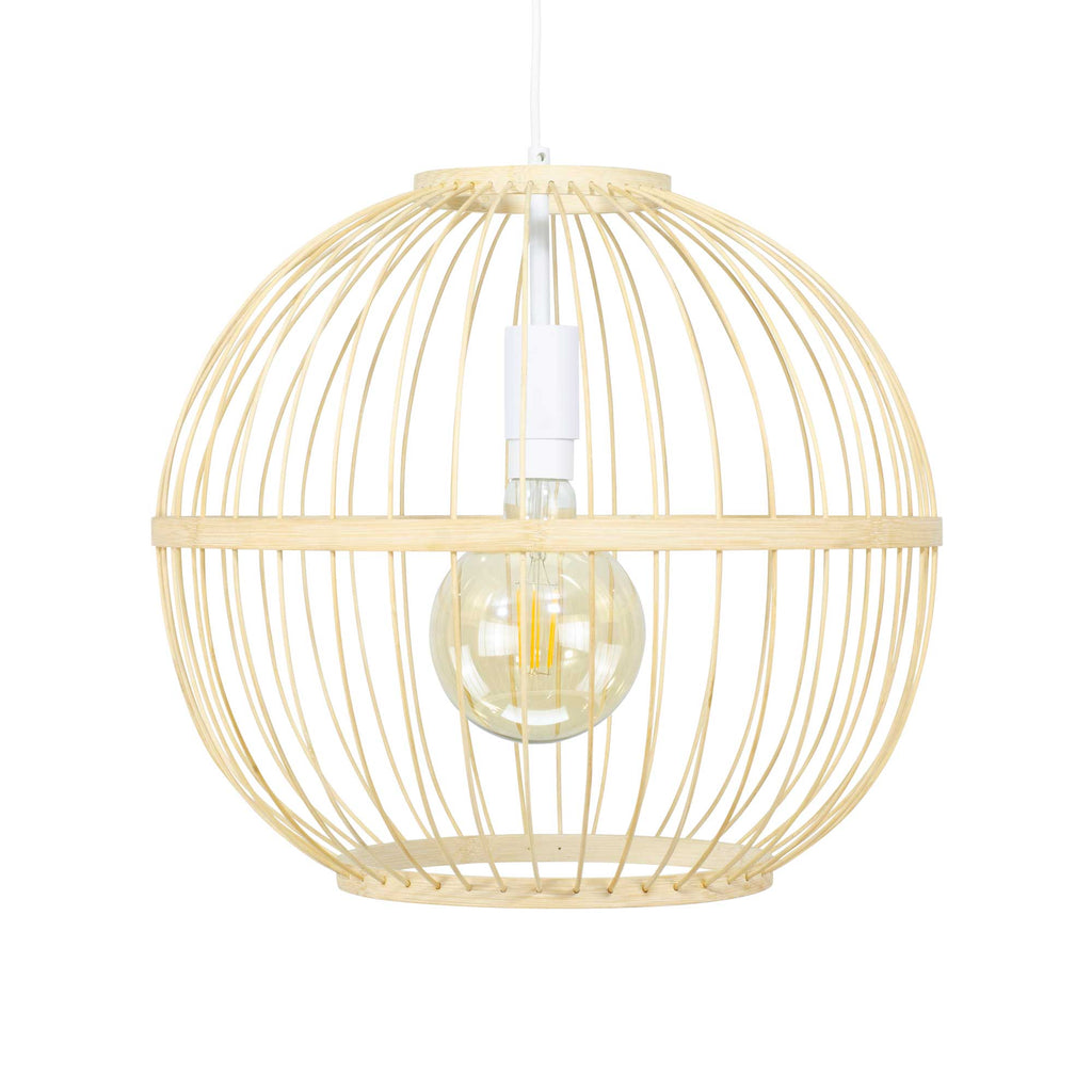 Nankin Bamboo Pendant Light — Natural Round, 45cm