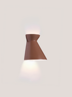 Kiro Ceramic Wall Light — Russet Brown, Small