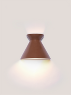 Kiro Ceramic Wall Light — Russet Brown, Small
