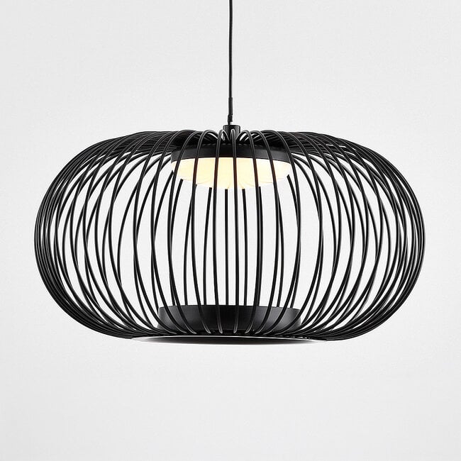 Solna dimmable pendant light installed above dining table in contemporary UK home
