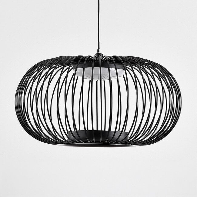 Solna Openwork Cage Pendant Light — Dimmable, Black