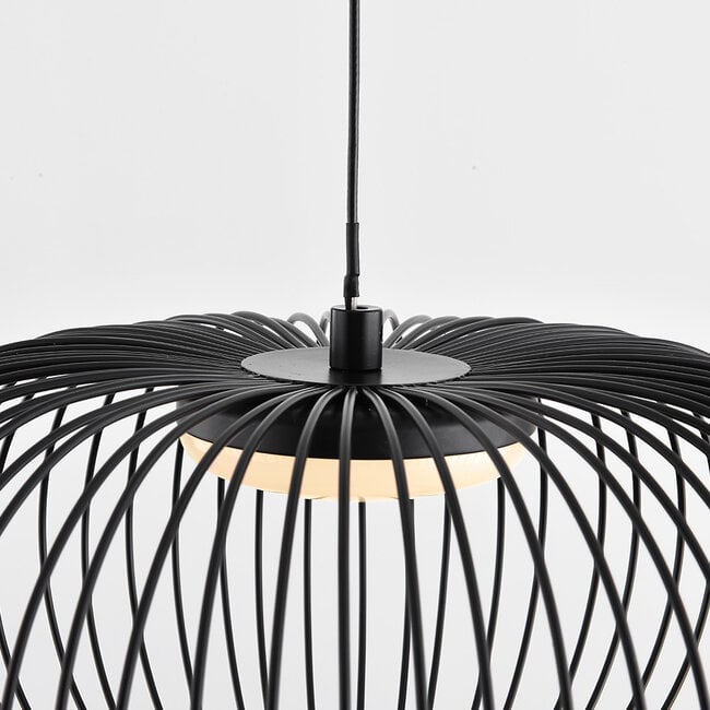 Solna Openwork Cage Pendant Light — Dimmable, Black