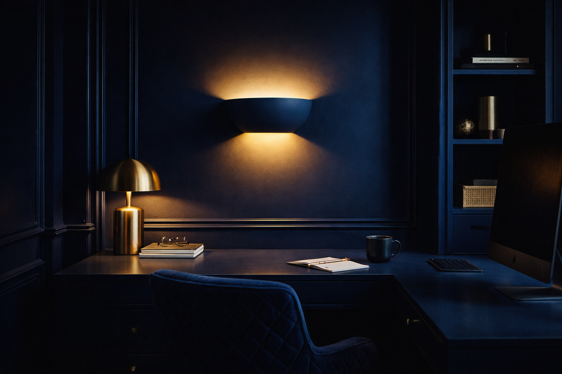 How Bianca Paintable Up/Down Wall Light — Plaster, White lights a room