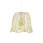 Nuffa Rattan Pendant Light — Natural Woven, 20cm
