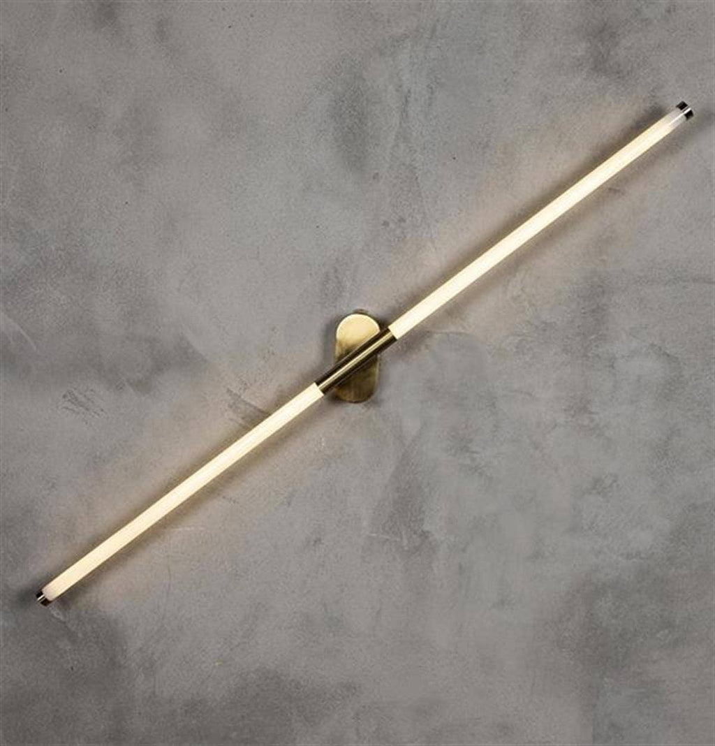 Akra antique LED wall light 100cm with vertical strip design in antiqued metal finish