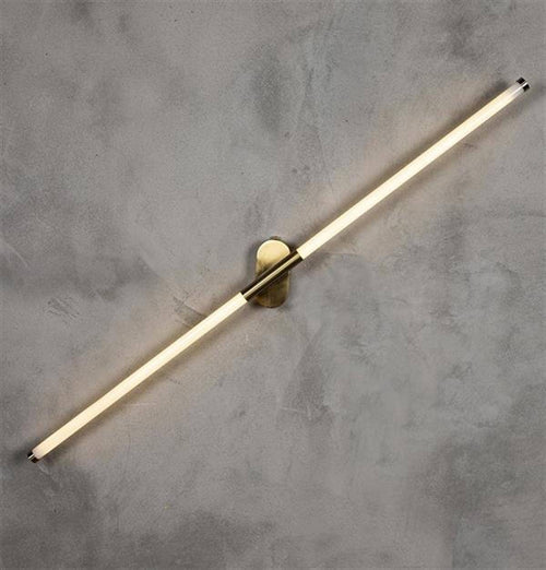 Akra antique LED wall light 100cm with vertical strip design in antiqued metal finish