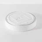 Senna Ribbed LED Flush Ceiling Light — Dimmable, White