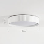 Senna Ribbed LED Flush Ceiling Light — Dimmable, White