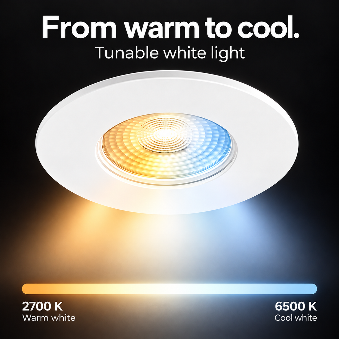 Creo downlight tunable white from 2700K warm white to 6500K cool white