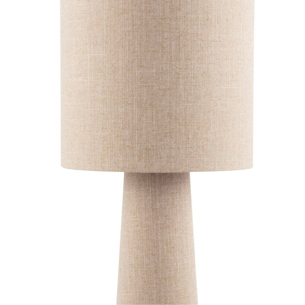 Arvid Linen Floor Lamp — Oatmeal, Fabric Drum Shade