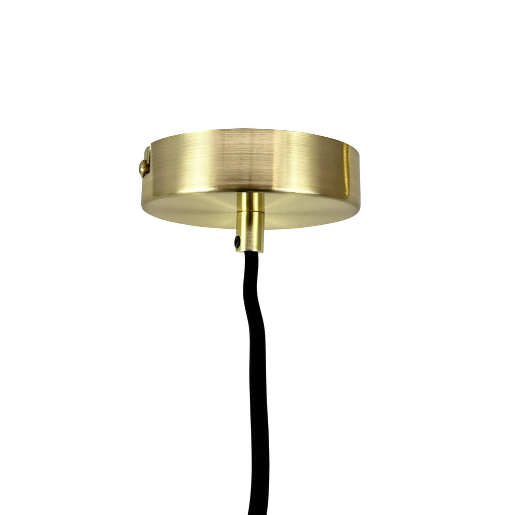 Selene Spherical Pendant Light — Opal Brass