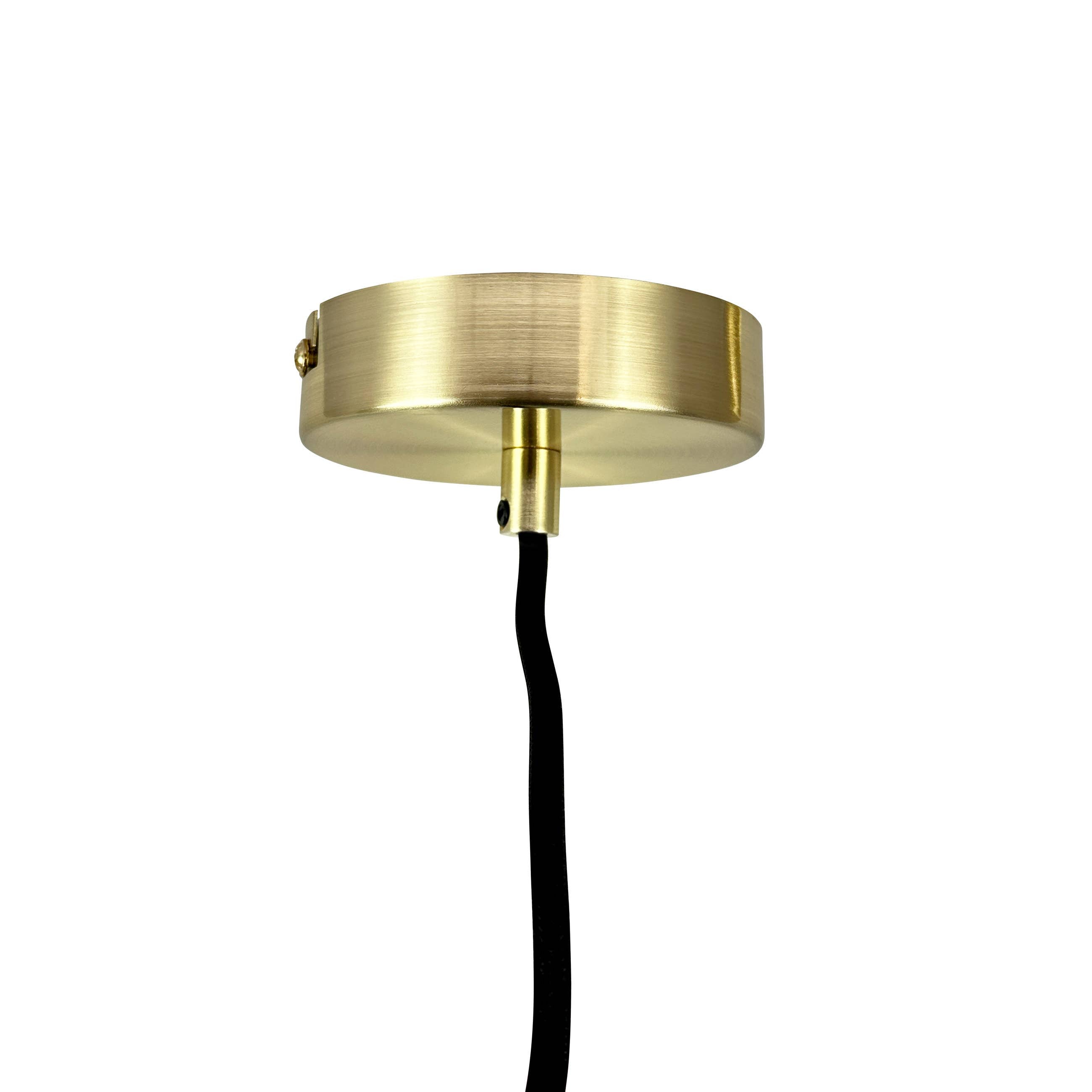 Selene Spherical Pendant Light — Opal Brass