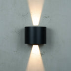 Mars Outdoor Wall Light — Matt Black, Up & Down LED