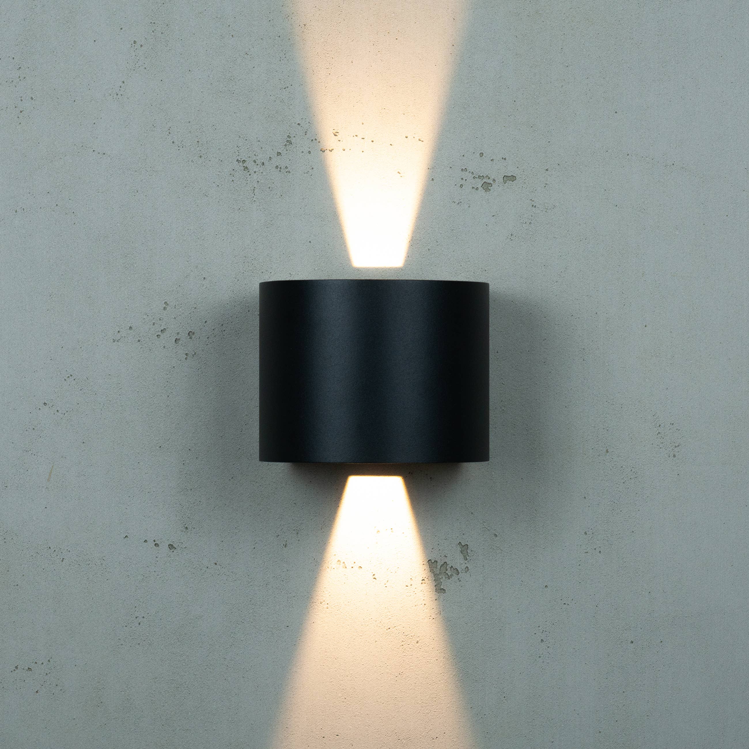Mars Outdoor Wall Light — Matt Black, Up & Down LED