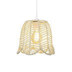 Nuffa Rattan Pendant Light — Natural Woven, 20cm