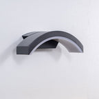 Arlen Arched Outdoor LED Wall Light — Aluminium, Black