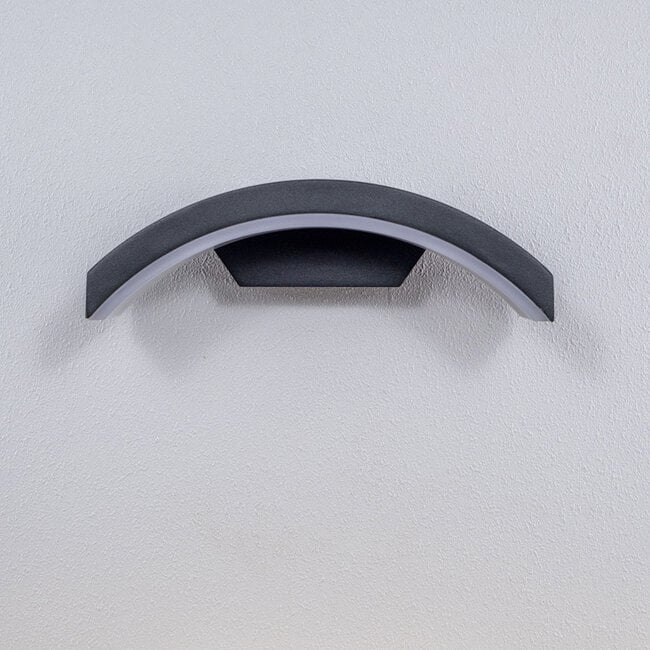 Arlen Arched Outdoor LED Wall Light — Aluminium, Black