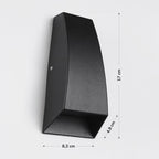 Silas Sleek Aluminium Outdoor Wall Light — Black