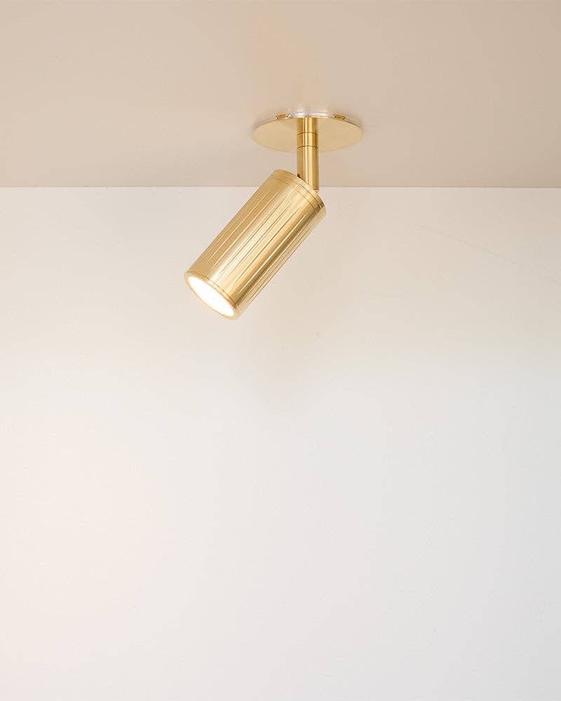 Luminar Box Mount Ceiling Spotlight — Brass