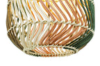 Fosco Braided Rattan Tube Pendant — Multi-Colour, 34.5cm