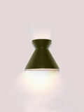 Kiro Ceramic Wall Light — Moss Green, Small